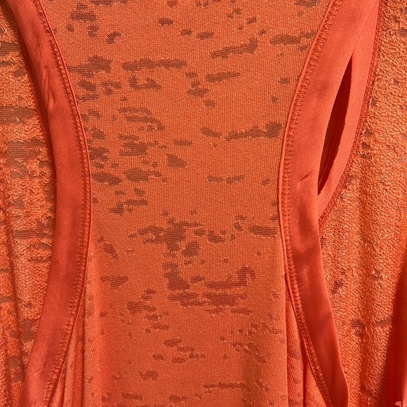 orange burnout fabric tank top - Picture 3 of 5